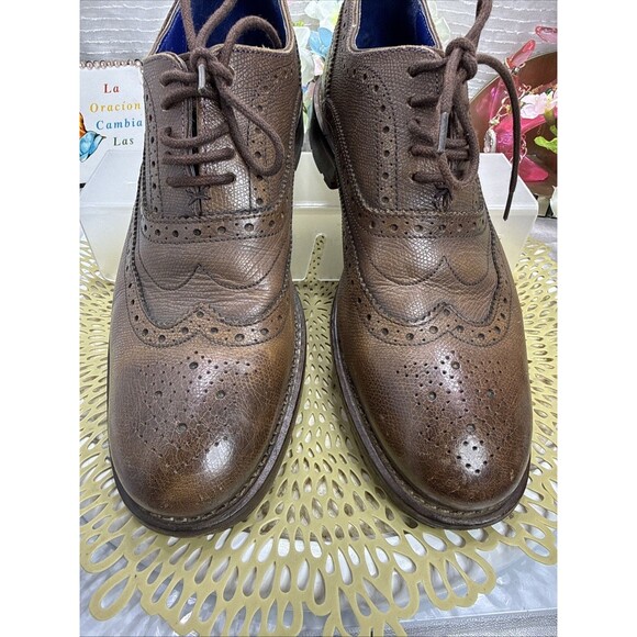 (N6) Ted Baker Mens Guri 7 Brown Oxford Brogue Dress Shoes Wingtip Size 8 main image 7